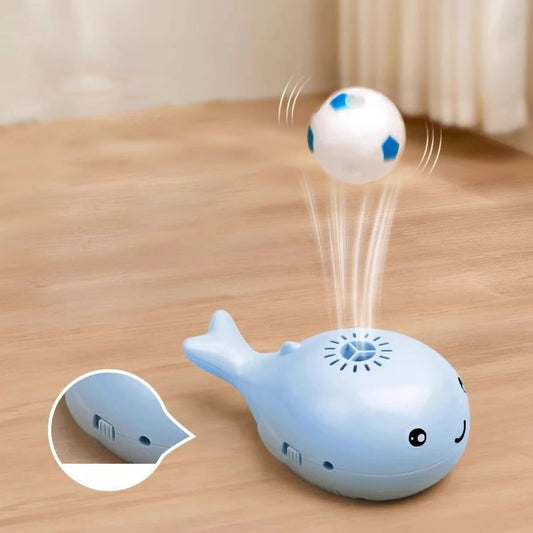 Electric Floating Ball Cat Toy Whale Shaped USB Teaser
