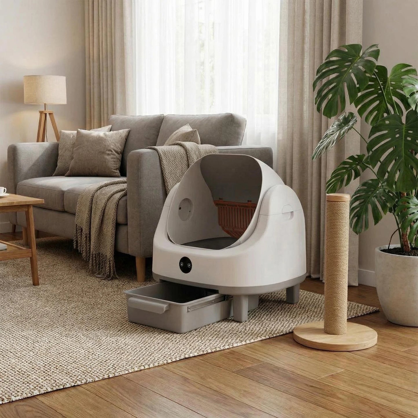 HiMISS Self Cleaning Litter Box Open Top Automatic For Multiple Cats